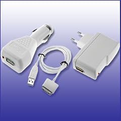Multicharger Ladeset fuer Apple iPhone - Netzteil, Kfz-Ladekabel und Datenkabel fuer iPhone 3in1