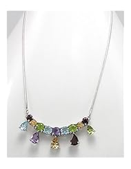 Amethyst Necklace In 92.5 Sterling Silver