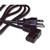 Cables To Go 28593 18 AWG Universal Right Angle Power Cord IEC320C13R to NEMA 5-15P, Black (14 Feet/4.26 Meters)