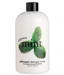 philosophy empowermint shampoo, shower gel, and bubble bath