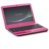 Pink Sony Laptops VAIO VPCEA33FX/P 14" LED Notebook - Core i3 i3-370M 2.40 GHz - Glossy Pink Laptops - Featured product