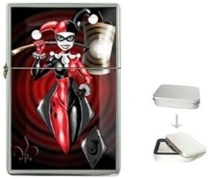 New Product Harley Quinn Batman Arkham City 2 Flip Top Cigarette Lighter + free Case Box