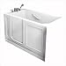 Bundle-32 Gelcoat 28" x 48" Walk-In Combo Massage Bath Tub in White (2 Pieces) Drain Location: Left Hand Side