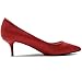Ollio Women's Shoe D'Orsay Pointed Toe Simple Mid Heel Pump