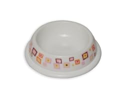 PawProof Large Designer Pet Bowls, Retro Collection - Square Red
