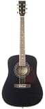 Barcelona D200 Full-Size Dreadnought Acoustic Guitar with Mahogany Back and Sides – Black