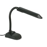 Ledu L516MB Economy Fluorescent Gooseneck Desk Lamp w/Pencil Holder Base, 18h, Matte Black