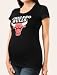 Motherhood Maternity: Chicago Bulls Short Sleeve Scoop Neck NBA Maternity T Shirt