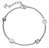 Image of Armani Silver Logo Set Bracelet