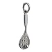 British Jewellery Workshops Silver 23x8mm tennis racket with ball pendant or charm