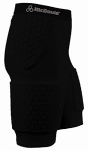 McDavid Hexpad Thudd with Extended Thigh, Black, Medium