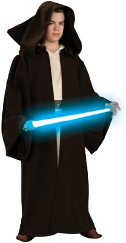 Boy'S Costume: Deluxe Jedi Robe- Medium 8-10 *** Product Description: Look Just Like A Jedi Knight With This Deluxe Costume! Heavy Quality Robe With Attached Hood. Traditional Star Wars Look! Child Medium Fit Size 8-10.Light Saber Not Included. S ***