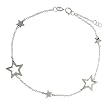 Sterling Silver Stars Anklet
