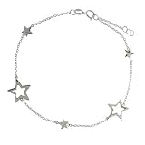 Sterling Silver Stars Anklet