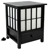 Hokkaido Lamp With Drawer – Black