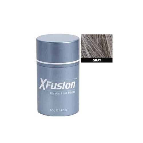 XFusion Keratin Hair Fibers Regular, Gray .42 ounces