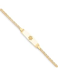 7 Inch 14k Gold Non-enameled Medical ID Bracelet