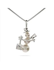 Frosty the Snowman Freshwater Pearl Pendant