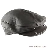 GENUINE BROWN LEATHER IVY CABBY DRIVING GOLF CAP - SMALL / MEDIUM