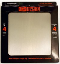 Range Kleen 5720 Set of Four Stainless Square Burner Covers