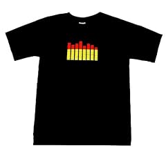 LED Leucht T-Shirt Motiv Equalizer
