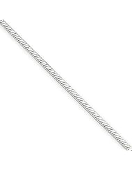 1.4mm, 14 Karat White Gold, Octagonal Snake Chain - 24 inch