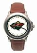 Minnesota Wild Mens Rookie League Leather Strap Watch