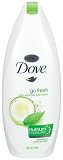 Dove go fresh Cool Moisture Body Wash with Nutrium Moisture, Cucumber & Green Tea Scent, 24-Ounce Bottles (Pack of 3)