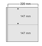 10 x SAFE 452 SCHWARZE FOLIEN EINSTECKBLÄTTER Compact DIN A4 - MIT 2 STREIFEN 147 x 220 mm GLASKLAR - FÜR ALLE SAFE Compact RINGBINDER A4 - 480 - 481 - 4880 - 5100 - 5440 ----- Ideal für grosse Blocks & Banknoten & Briefe & FDC & Dokumente bis DIN A5 & Postkarten & Prospekte & gr. Bierdeckelusw.