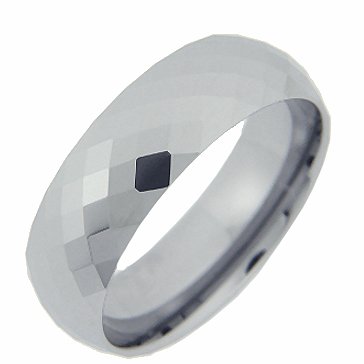 8MM Multi-Faceted Fancy Tungsten Carbide Wedding Band (sizes 5.5, 6, 6.5, 7, 7.5, 8, 8.5, 9, 9.5, 10, 10.5, 11, 11.5, 12, 13, 14, 15)
