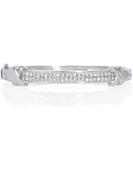 Diamond 18k White Gold Bangle Bracelet