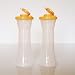 Tupperware Large Hourglass Salt & Pepper Shakers. Golden Seals
