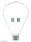 Opal jewelry set, 'Dawn Sky' 15.4 L