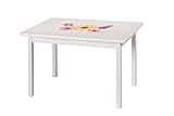 Amish-Made, Handcrafted Children's Wooden Table (White With Stencil)