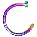 18 Gauge 5/16" Rainbow Anodized Titanium Nose Hoop