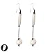 SG Paris Fish Hook Bone Silver Ivory Ivoire Earrings Fish Hook Mixed Natural Material Summer Women G