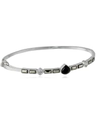 Judith Jack "Flamenco" Sterling Silver and Marcasite Bangle Bracelet, 2.8"