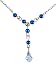 Swarovski Crystals Necklace with Color Beads and Crystal - Light Sapphire Crystal