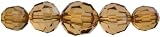 Jewelry Basics Acrylic Beads-Amber Faceted Round Mix 37/Pkg