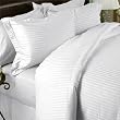 1000-Thread-Count Egyptian Cotton 1000TC Duvet Set and 2 Shams, Califronia King, White Damask Stripe 1000 TC
