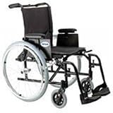 Drive Medical Cougar Ultra Light Wheelchair with Detachable T Style Desk Arm and Swing-Away Footrests, Black, 18 Seat Width - 1 Ea, AK518ADA-ASF