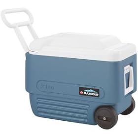 Igloo Max Cold Wheeled Cooler, 40 QT, Pearl Blue by