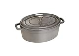 Staub 1103118 Cocotte / Bräter oval 31 cm, graphitgrau