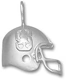 Stanford Cardinal Solid Sterling Silver ''S'' Helmet Pendant