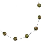 Unakite and Liquid Silver Beaded Necklace