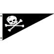 Pirate Nylon Bow Pennant 10in x 15in