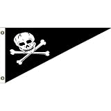 Pirate Nylon Bow Pennant 10in x 15in