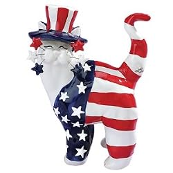 Amy Lacombe Whimsiclay Yankee Doodle Kitty