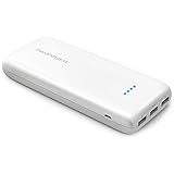 モバイルバッテリー RAVPower 22000mAh スマホ 充電器 （ 急速充電 5.8A 出力 2.4A 入力 3ポート 大容量 ） iPhone / iPad / Xperia / Galaxy / Nexus / スマホ / タブレット / ゲーム機 等対応（高品質リチウムポリマー電池使用）-ホワイト