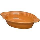Fiesta 9 Inch by 5 Inch Individual Oval Casserole, Tangerine